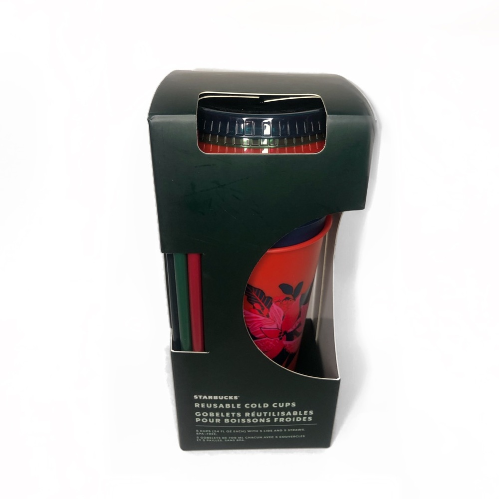 XMAS 2021 STARBUCKS COLD CUPS ! 6 CUPS! LIMITED EDITION